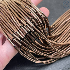 8х2 мм, Гематин имитация трубочки коричневый