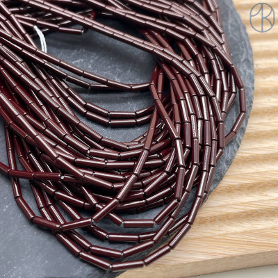 8х2 мм Гематин трубочки темно-бордовые имитация