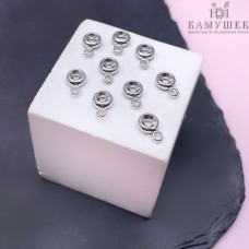 9*2,5 мм Цвет серебро, Бейл гладкий разъемное кольцо
