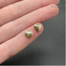 9*7,5мм Цвет золото, Подвеска сердце  фактурное 