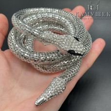 98cм Цвет серебро, Основа-трансформер Змея с цирконами