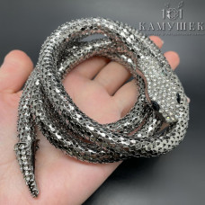 98cм Цвет темное серебро, Основа-трансформер Змея с цирконами