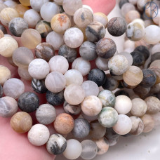 Агат бамбуковый матовый 8 мм