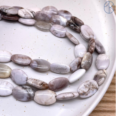 Агат бамбуковый овал 18х12 мм