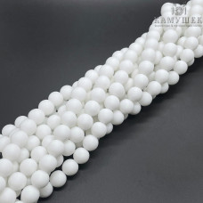 Агат белый матовый (имитация) 10 мм