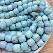 Агат бирюзовый бочата 12 мм Агат бирюзовый бочата 12 мм