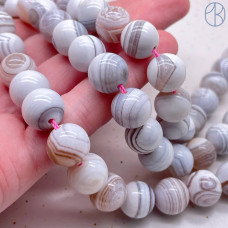 Агат Ботсвана розовый №1 12 мм