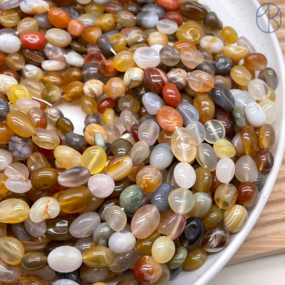 Агат Ботсвана желтый галтовка ~ 10-15 мм 