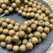 Агат бронза тонированный с друзой 10 мм