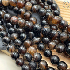 Агат черно-коричневый №1 14 мм 
