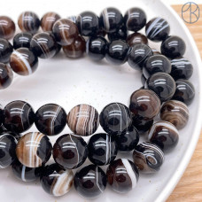 Агат черно-коричневый 15 мм 