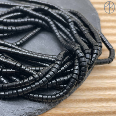 Агат черный диски 4х2 мм