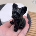 Агат черный французский бульдог ~ 6 см