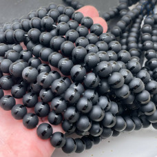 Агат черный матовый №1 8 мм 
