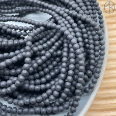 Агат черный матовый 4 мм 