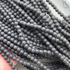 Агат черный матовый 4 мм 