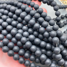 Агат черный матовый 8 мм 