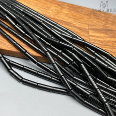Агат Черный трубочки 13*4,5 мм