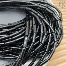 Агат Черный трубочки 13х4 мм