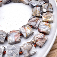 Агат Crazy lace квадрат ~ 20 мм 