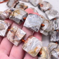 Агат Crazy lace квадрат ~ 20 мм 