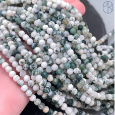 Агат древесный матовый 4 мм