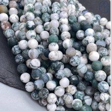 Агат древесный матовый 8 мм