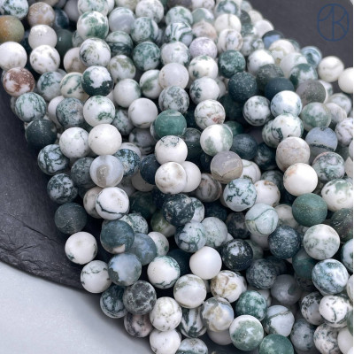 Агат древесный матовый 8 мм