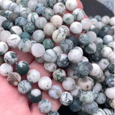 Агат древесный матовый 8 мм