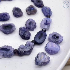 Агат друза фиолетовая (тонированная) ~ 18-25 мм штучно