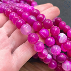 Агат фуксия (тонированный) 10 мм 