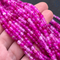 Агат фуксия (тонированный) 4 мм 