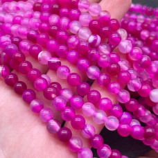 Агат фуксия (тонированный) 6 мм 