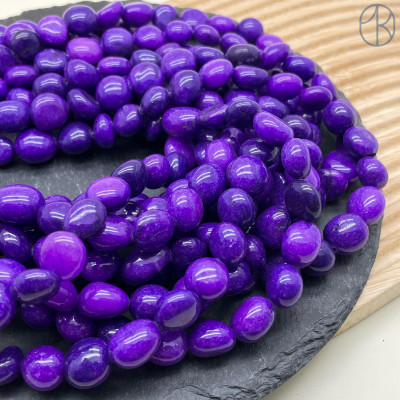 Агат галтовка фиолетовый (тонированный) ~ 9-14 мм