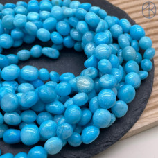 Агат галтовка голубой (тонированный) ~ 9-14 мм