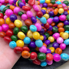 Агат галтовка микс (тонированный) ~ 9-14 мм