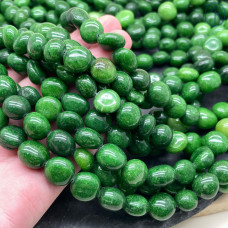 Агат галтовка зеленый (тонированный) ~ 9-14 мм