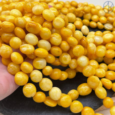 Агат галтовка желтый (тонированный) ~ 9-14 мм