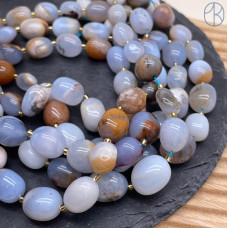 Агат голубой (Сапфирин) галтовка ~ 15-17 мм