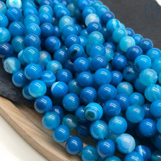 Агат голубой (тонированный) 10 мм