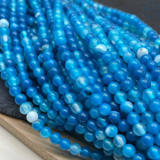 Агат голубой (тонированный) 6 мм