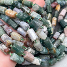 Агат индийский фриформ цилиндр ~ 11-12 мм