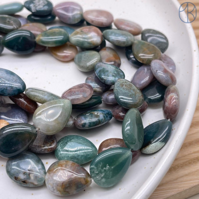 Агат индийский капля ~ 17х14 мм