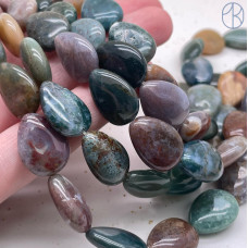 Агат индийский капля ~ 17х14 мм