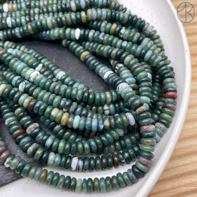 Агат индийский рондель 6х2 мм