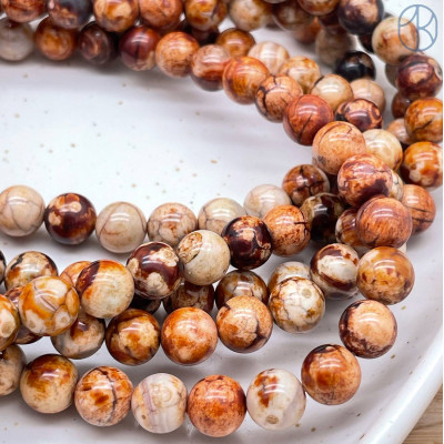 Агат коричневый 8 мм 