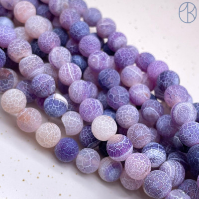 Агат Кракле фиолетовый 10 мм