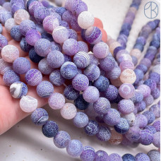 Агат Кракле фиолетовый 10 мм