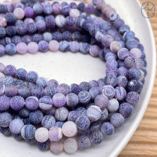 Агат Кракле фиолетовый 8 мм