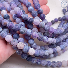 Агат Кракле фиолетовый 8 мм